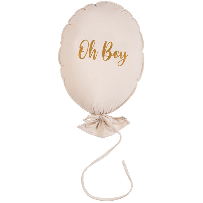 BALLOON PILLOW OH BOY (CREAM-LIGHT GOLD)