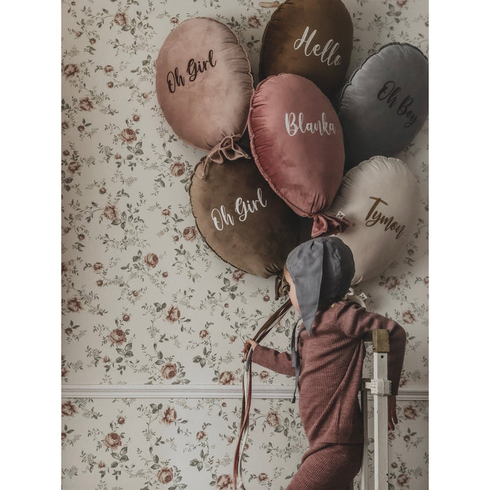 BALLOON PILLOW OH BOY (CREAM-LIGHT GOLD)