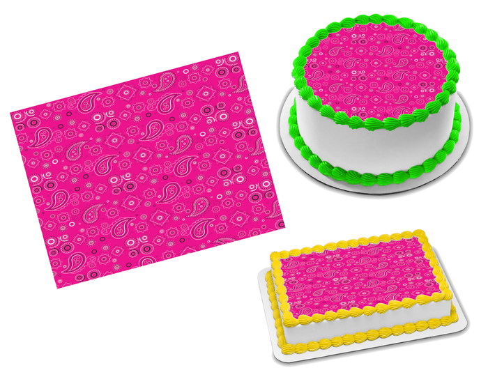 Bandana Hot Pink Edible Image Frosting Sheet #20 Topper (70+ sizes)