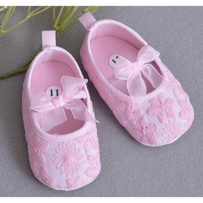 Baptism baby lace shoes