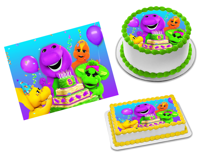 Barney Edible Image Frosting Sheet #21 Topper (70+ sizes)