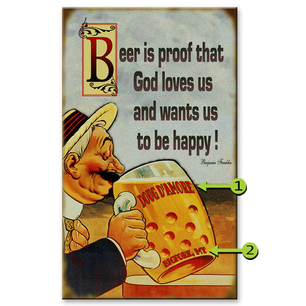 Beer Is Proof Custom Sign