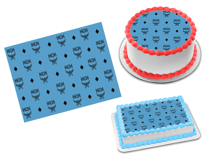MCM Blue Edible Image Frosting Sheet #4 (70+ sizes)