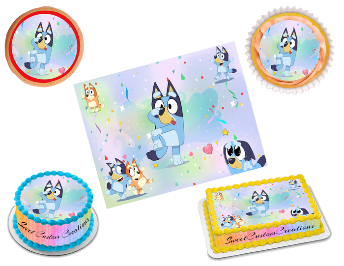 Bluey Edible Image  Frosting Sheet #26 Topper (70+ sizes)