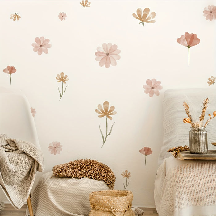Boho Flower Wall Stickers - Cozy Nursery
