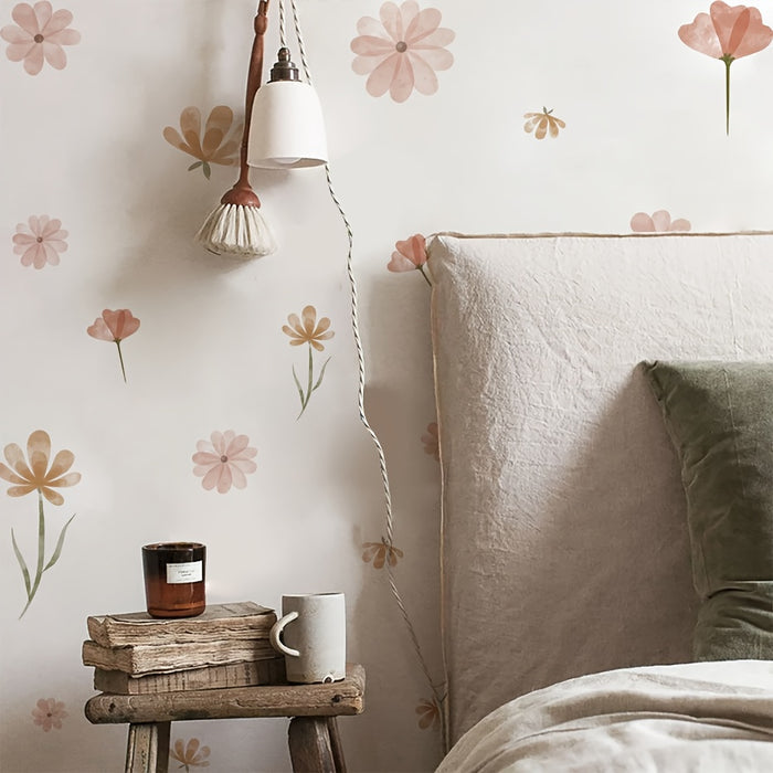 Boho Flower Wall Stickers - Cozy Nursery