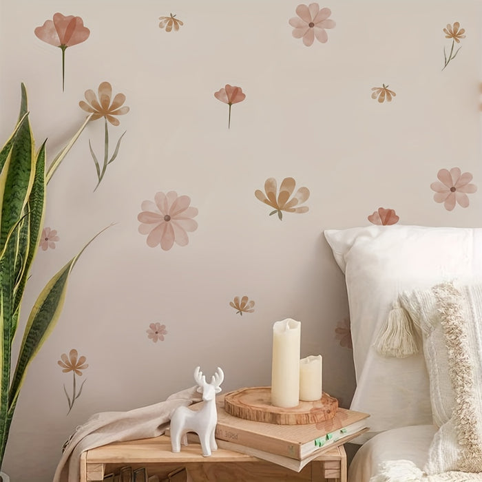 Boho Flower Wall Stickers - Cozy Nursery