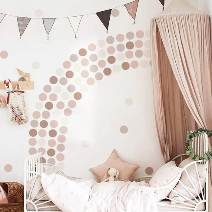 Boho Lavanda Polka Dots Wall Stickers - Cozy Nursery