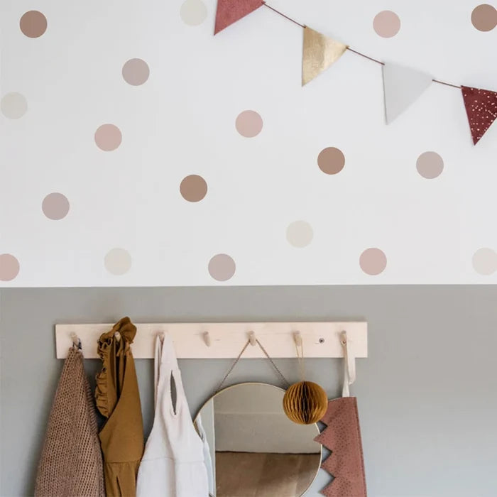 Boho Lavanda Polka Dots Wall Stickers - Cozy Nursery