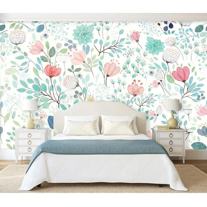 Botanical Tale Floral Wall Mural - Cozy Nursery