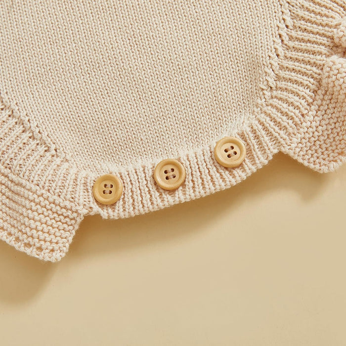Bow Sleeveless Knitted Romper