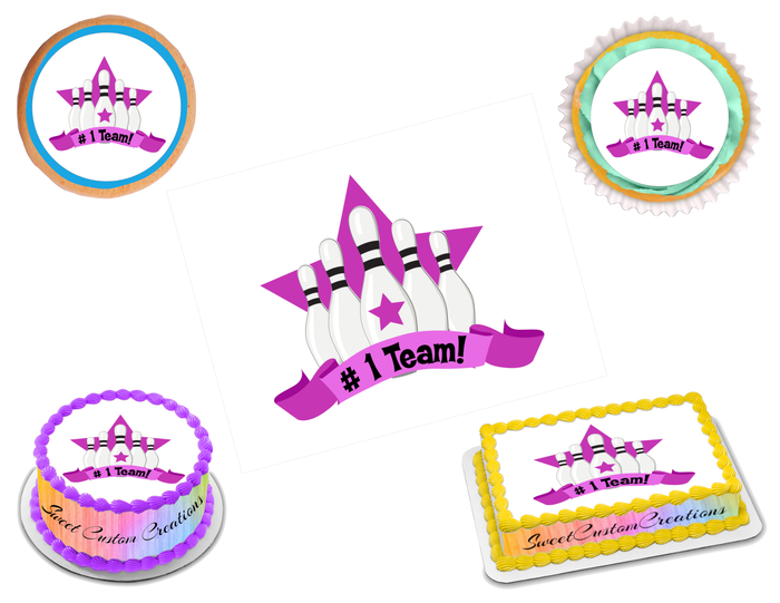 Bowling Edible Image Frosting Sheet #1 Topper (70+ sizes)