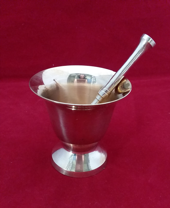 BRASS MORTAR AND PESTLE