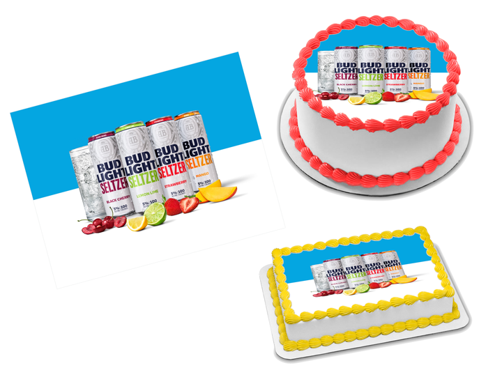 Bud Light Seltzer Edible Image Frosting Sheet #4 Topper (70+ sizes)