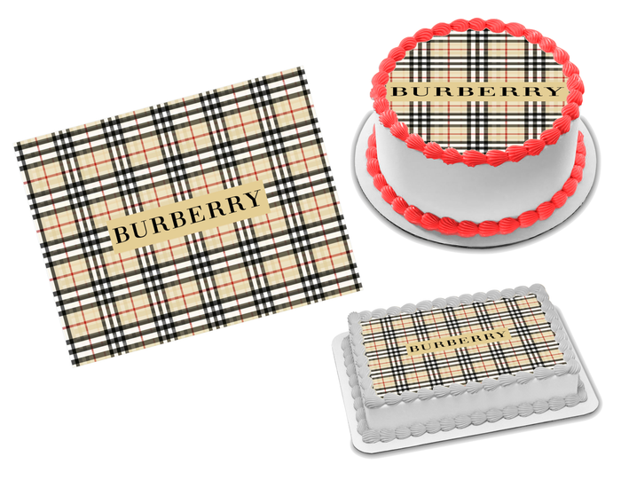 Burberry Edible Image Frosting Sheet #2 Topper (70+ sizes)