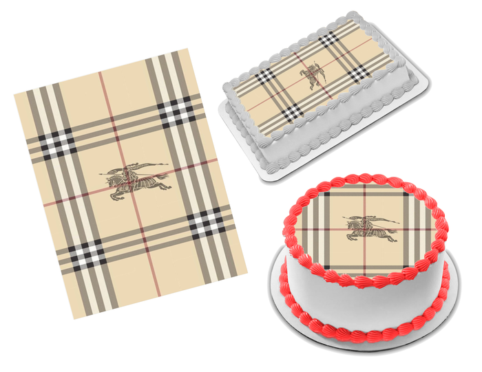 Burberry Edible Image Frosting Sheet #9 Topper (70+ sizes)
