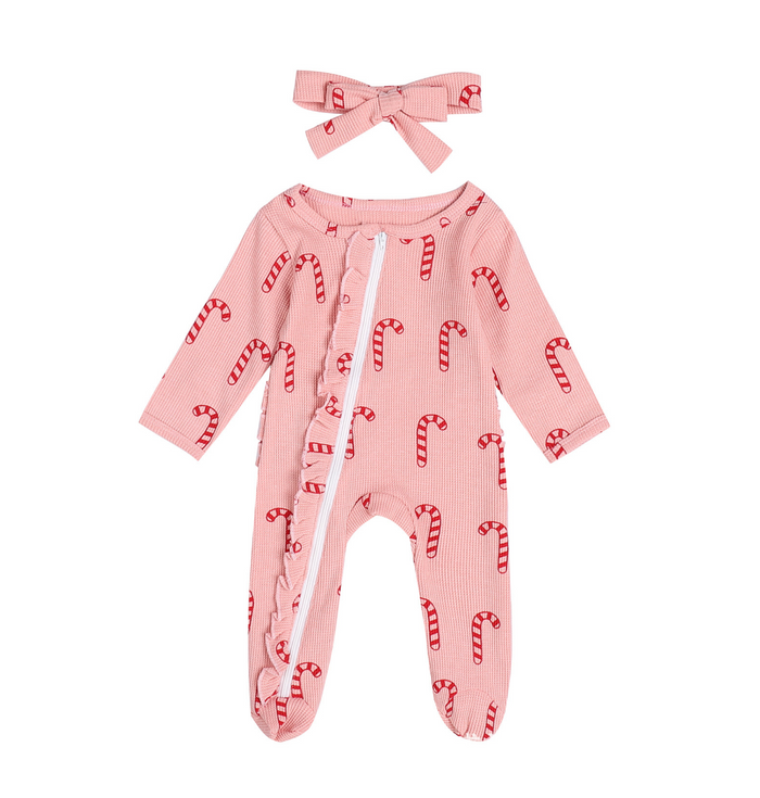 Candy Cane Christmas romper