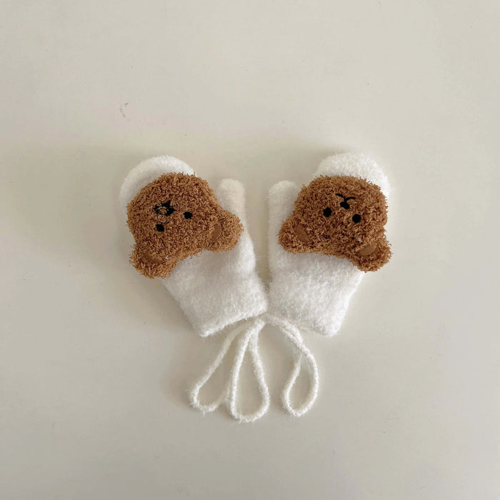 Cartoon Bear Baby Winter Gloves