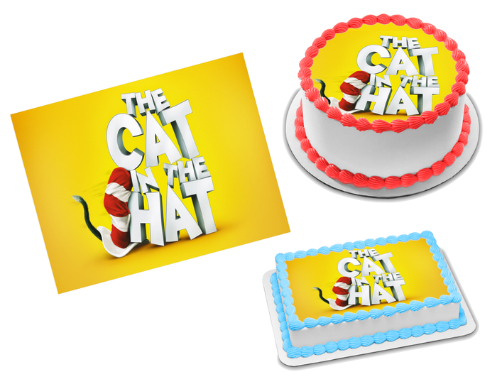 Cat in the Hat Edible Image Frosting Sheet #11 Topper (70+ sizes)