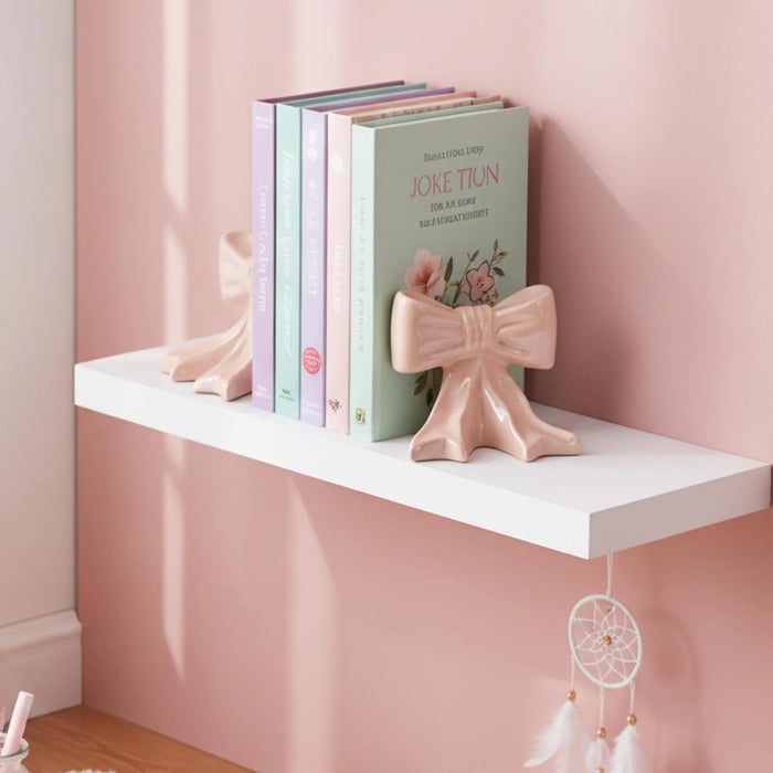 Ceramic Bow Bookends – Girly Shelf & Nursery Decor