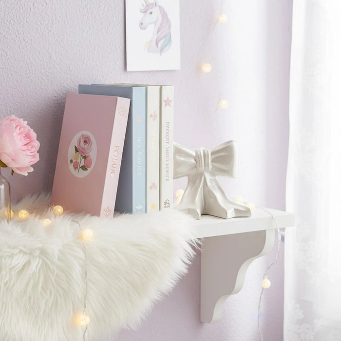Ceramic Bow Bookends – Girly Shelf & Nursery Decor