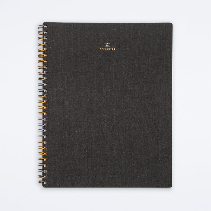 Charcoal Gray Lined Notebook
