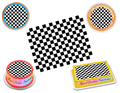 Checkered Print Edible Image Frosting Sheet #1 Topper (70+ sizes)