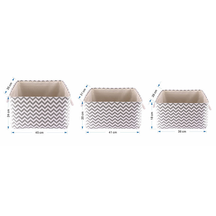 Chevron Nursery Organizer Boxes - Cozy Nursery