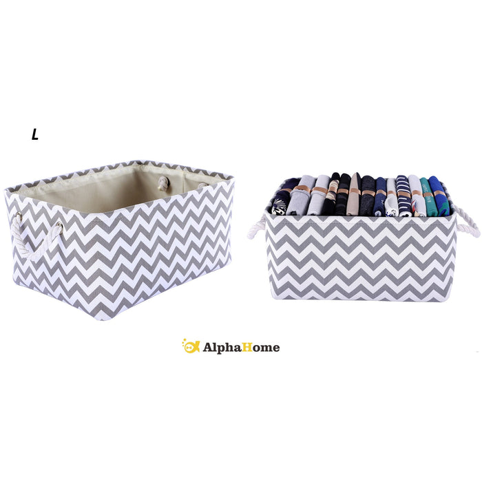Chevron Nursery Organizer Boxes - Cozy Nursery
