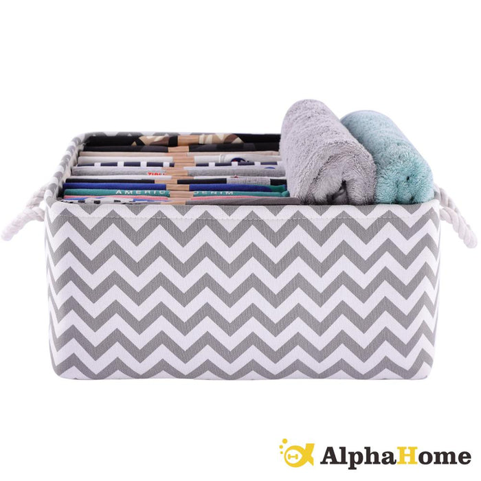 Chevron Nursery Organizer Boxes - Cozy Nursery