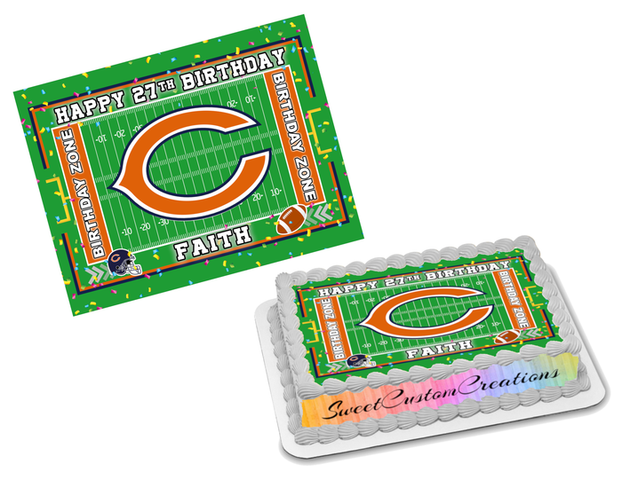 Chicago Bears Edible Image Frosting Sheet #77 (70+ sizes)
