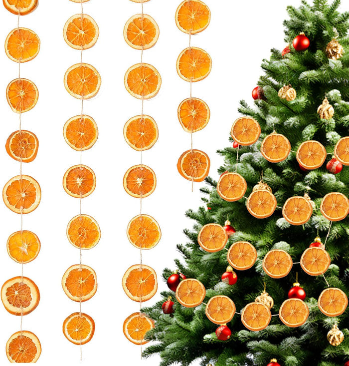Christmas Decorations, 10Ft Dried Orange Slice Christmas Garland