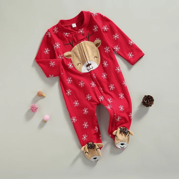 Christmas Deer Baby Rompers