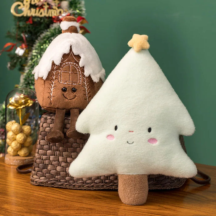 Christmas Cushions Gingerbread Man Christmas Tree House Bow Ring Decor Xmas