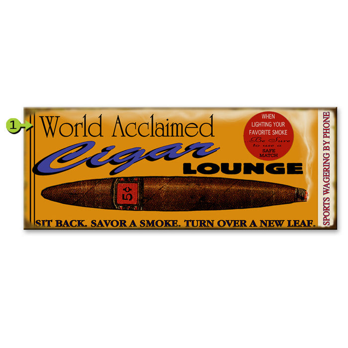 Cigar Lounge Custom Sign