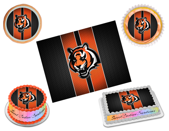 Cincinnati Bengals Edible Image Frosting Sheet #15 Topper (70+ sizes)