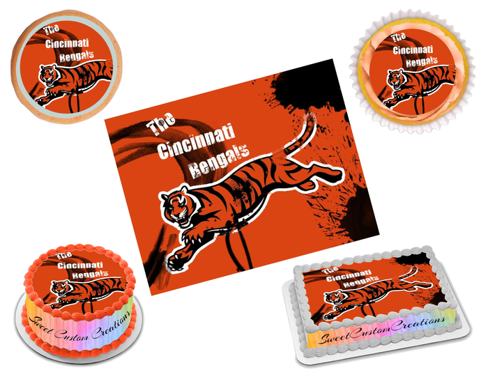 Cincinnati Bengals Edible Image Frosting Sheet #17 Topper (70+ sizes)