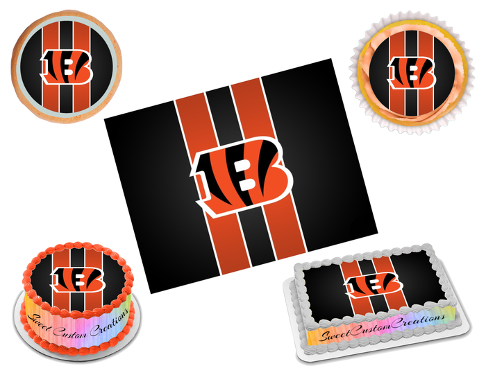 Cincinnati Bengals Edible Image Frosting Sheet #47 Topper (70+ sizes)