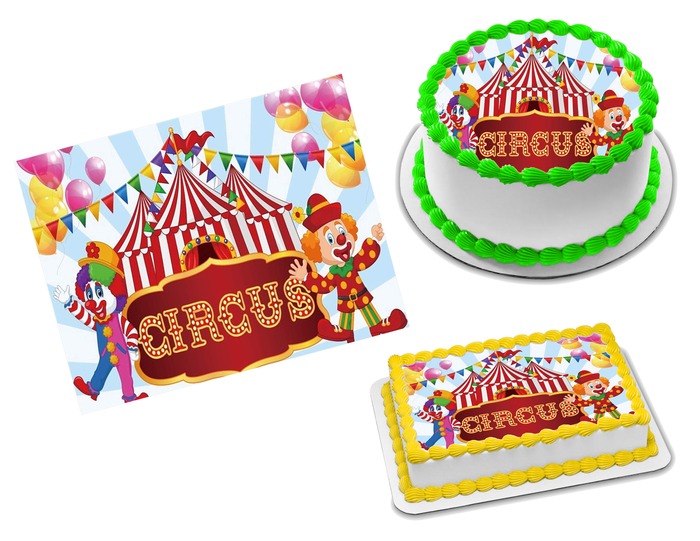 Circus Edible Image Frosting Sheet #2 Topper (70+ sizes)