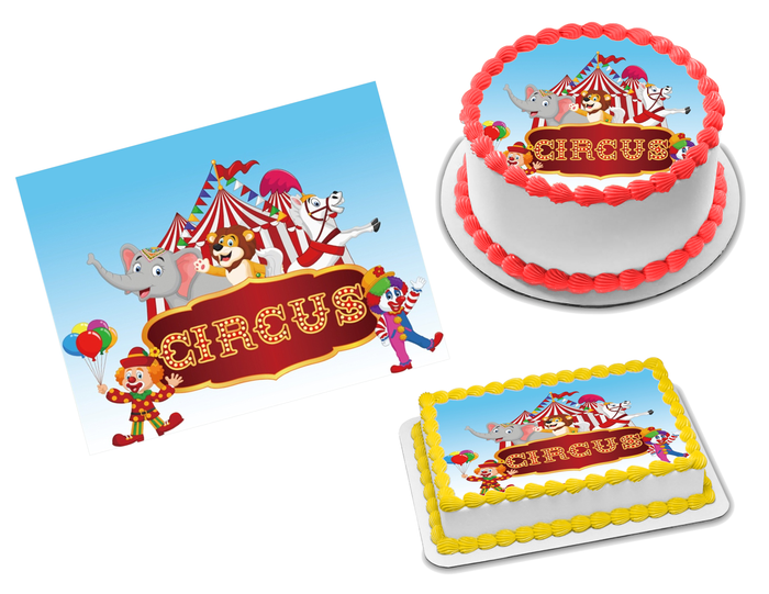 Circus Edible Image Frosting Sheet #3 Topper (70+ sizes)