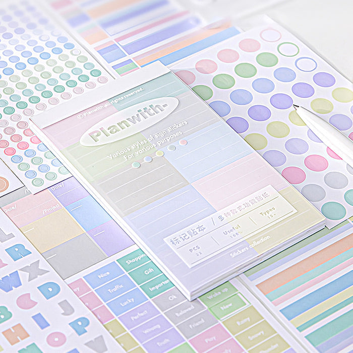 ClearView Organization Sticker Book