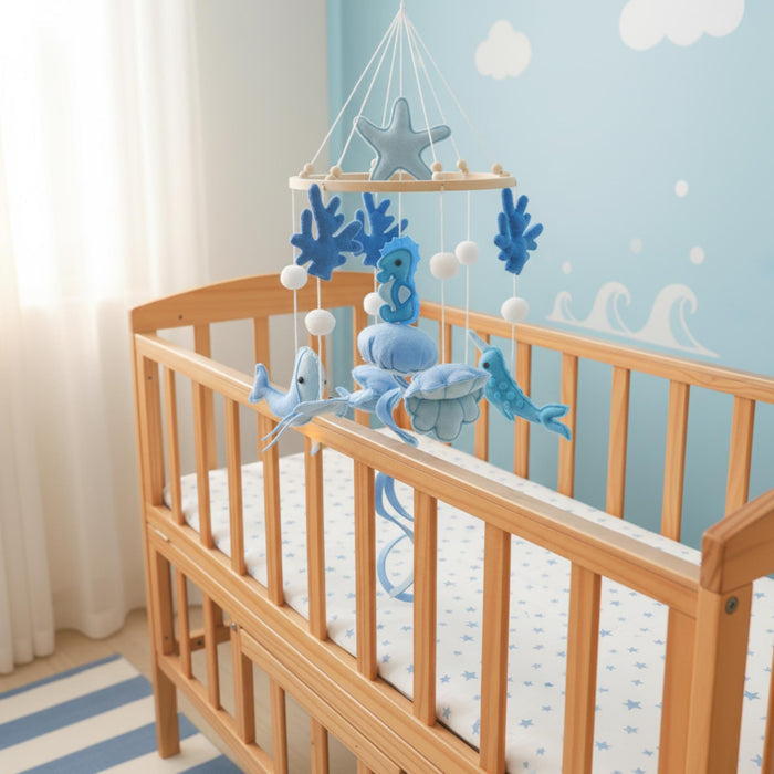 Coastal Ocean Themed Baby Blue Mobile
