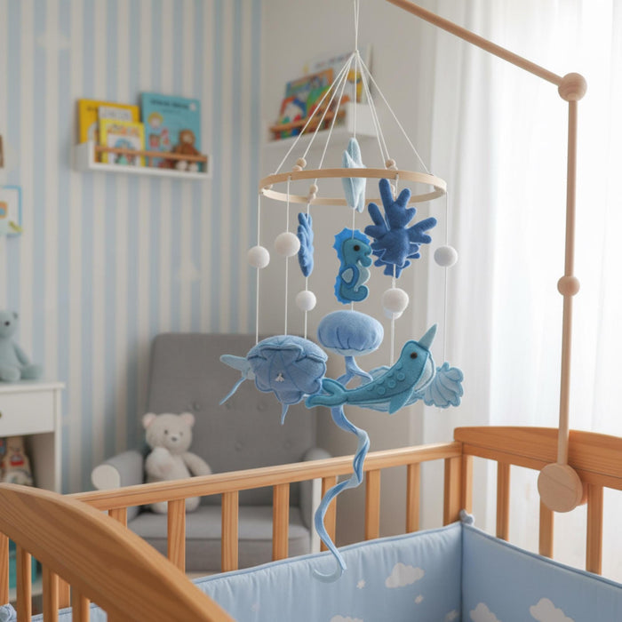 Coastal Ocean Themed Baby Blue Mobile