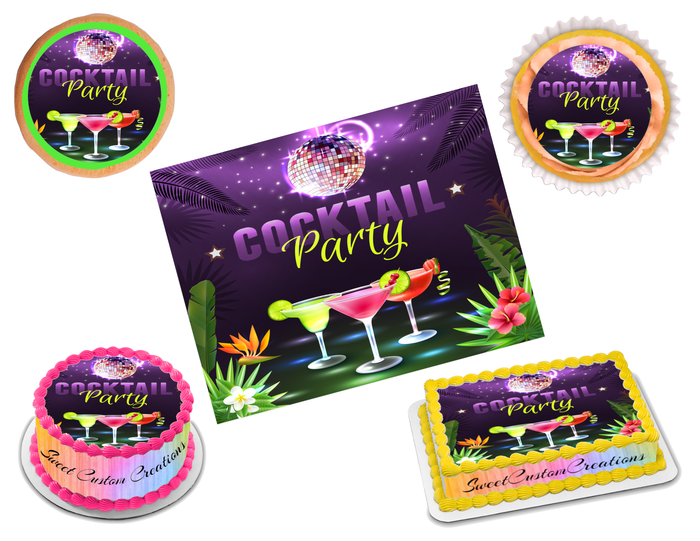 Cocktail Edible Image Frosting Sheet #3 (70+ sizes)