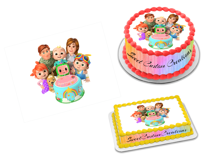 Cocomelon Edible Image Frosting Sheet #10 Topper (70+ sizes)