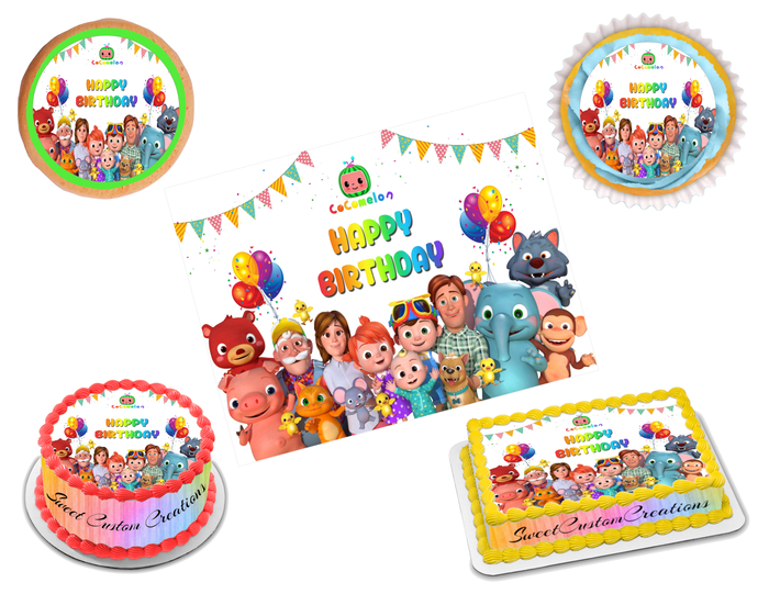 Cocomelon Edible Image Frosting Sheet #14 Topper (70+ sizes)