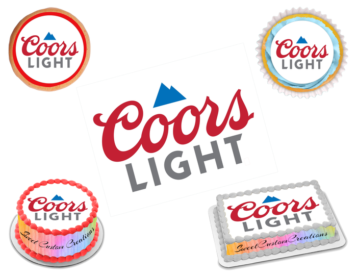 Coors Light Edible Image Frosting Sheet #2 Topper (70+ sizes)