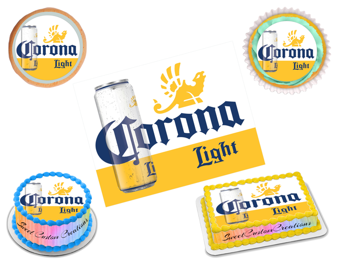 Corona Light Edible Image Frosting Sheet #5 Topper (70+ sizes)
