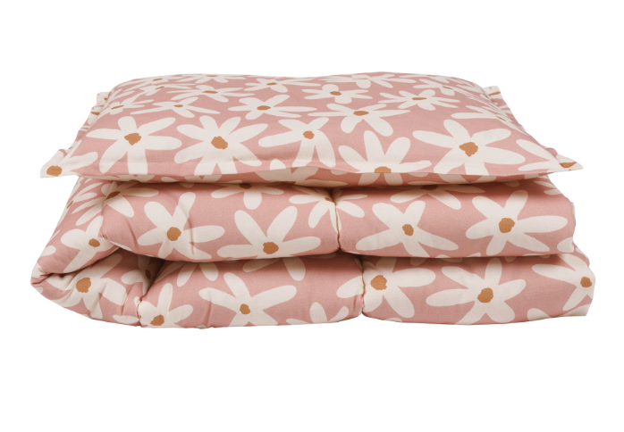 COTTON BEDDING BLUSH DAISIES
