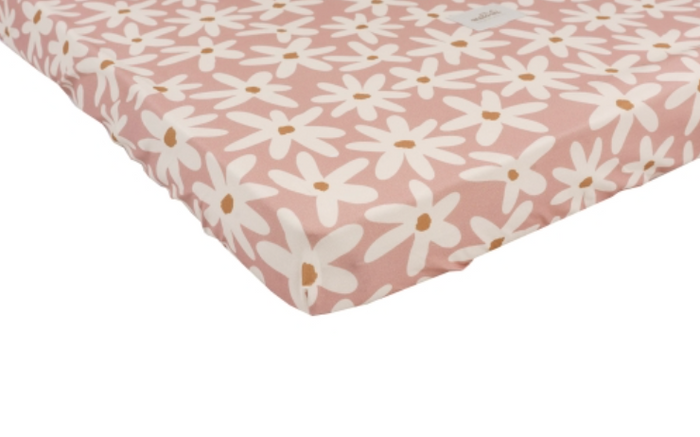 COTTON BEDSHEET BLUSH DAISIES